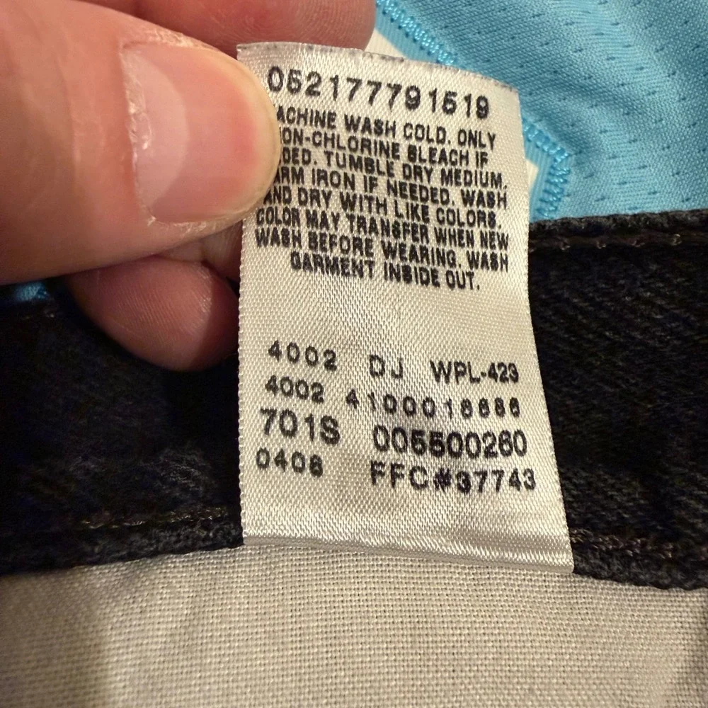 Vintage Levi's 550 Black Jeans Mens 36x36 Relaxed Fit Tapered 2008 Mexico Y2K
